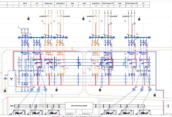 ПС 500 кВ Дальневосточная. Реконструкция ОРУ 220 кВ (замена выключателей, разъединителей, ТТ, ТН, порталов ЖБ на металл) 8 ячеек